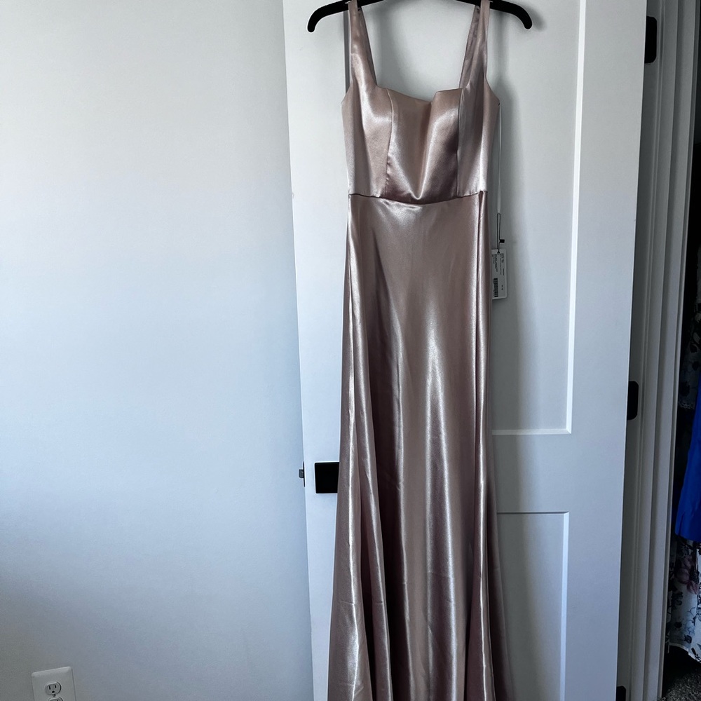 Jenny Yoo Ariana Bridesmaid Elegant Satin Evening Gown